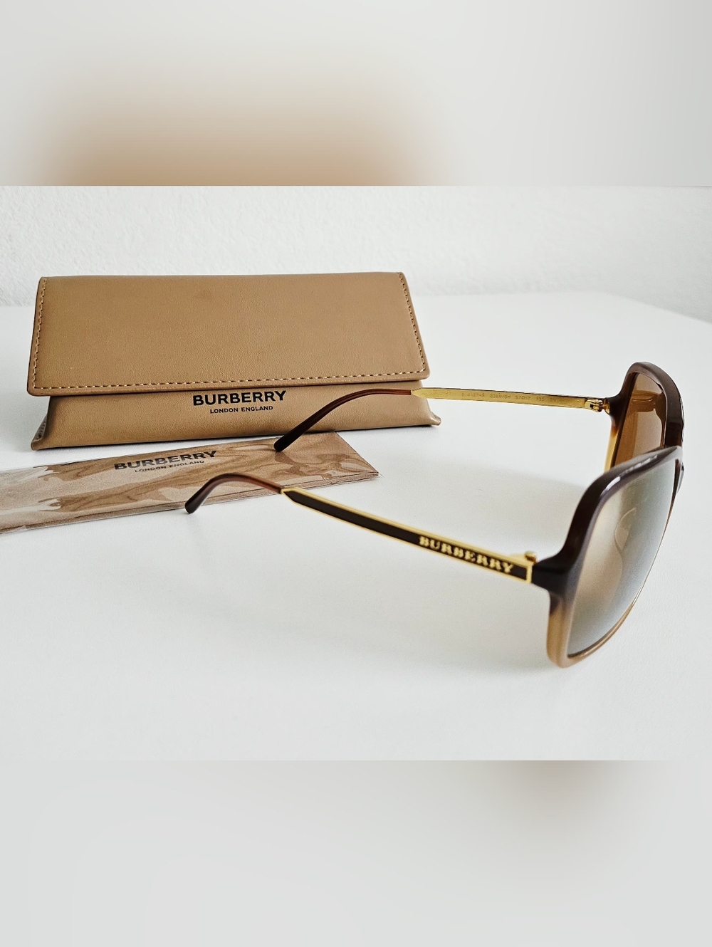 Burberry Brown & Honey Gold Gradient Sunglasses - Picture 2 of 10